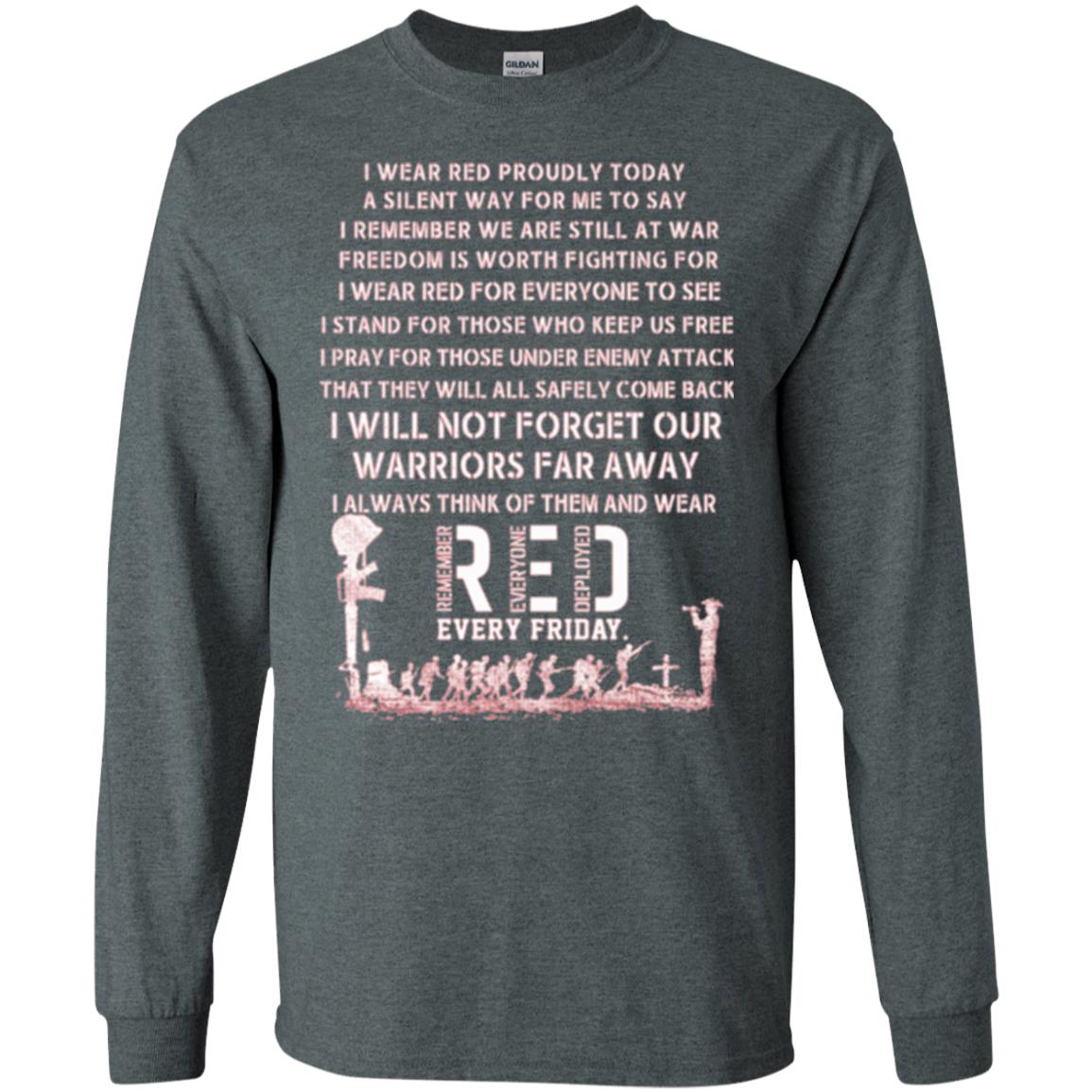 Red Friday Military T-shirt Wear Red Friday Dark Heather