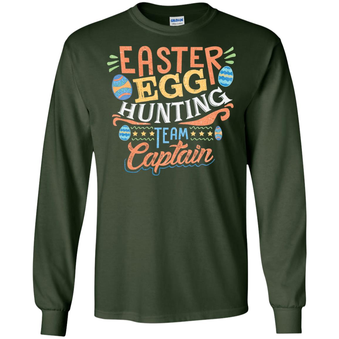 Easter Egg Hunting Team Captain Paschasunday Easter T-shirt Forest Green