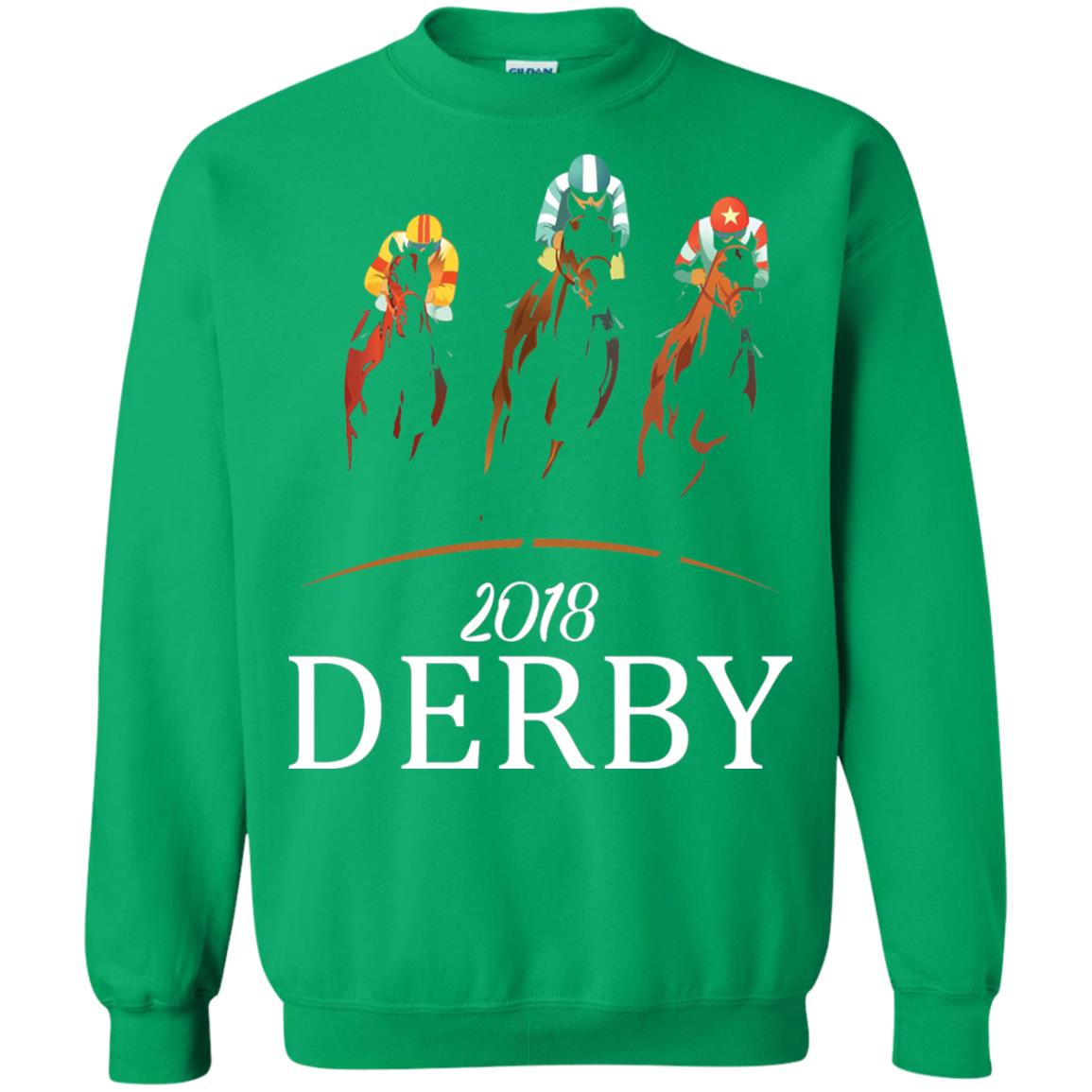 Derby 2018 Jockey Horse Racing T-shirt Irish Green