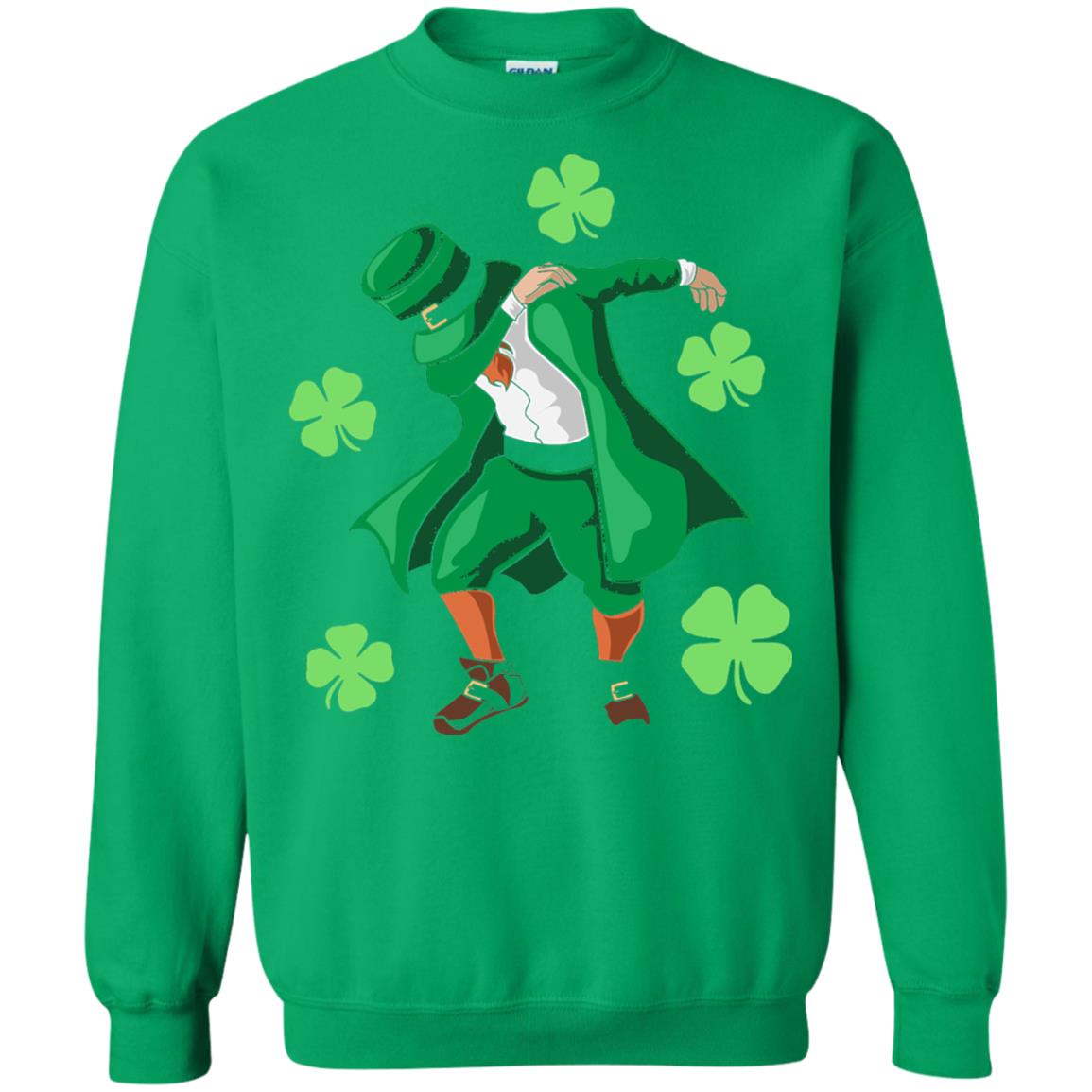 Funny Dabbing Leprechaun St. Patricks Day T-shirt Irish Green