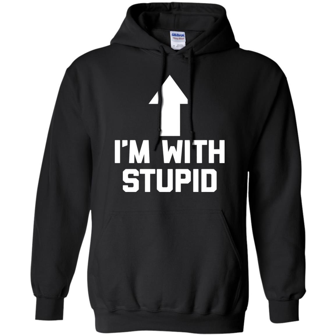 I'm With Stupid T-Shirt Black Small