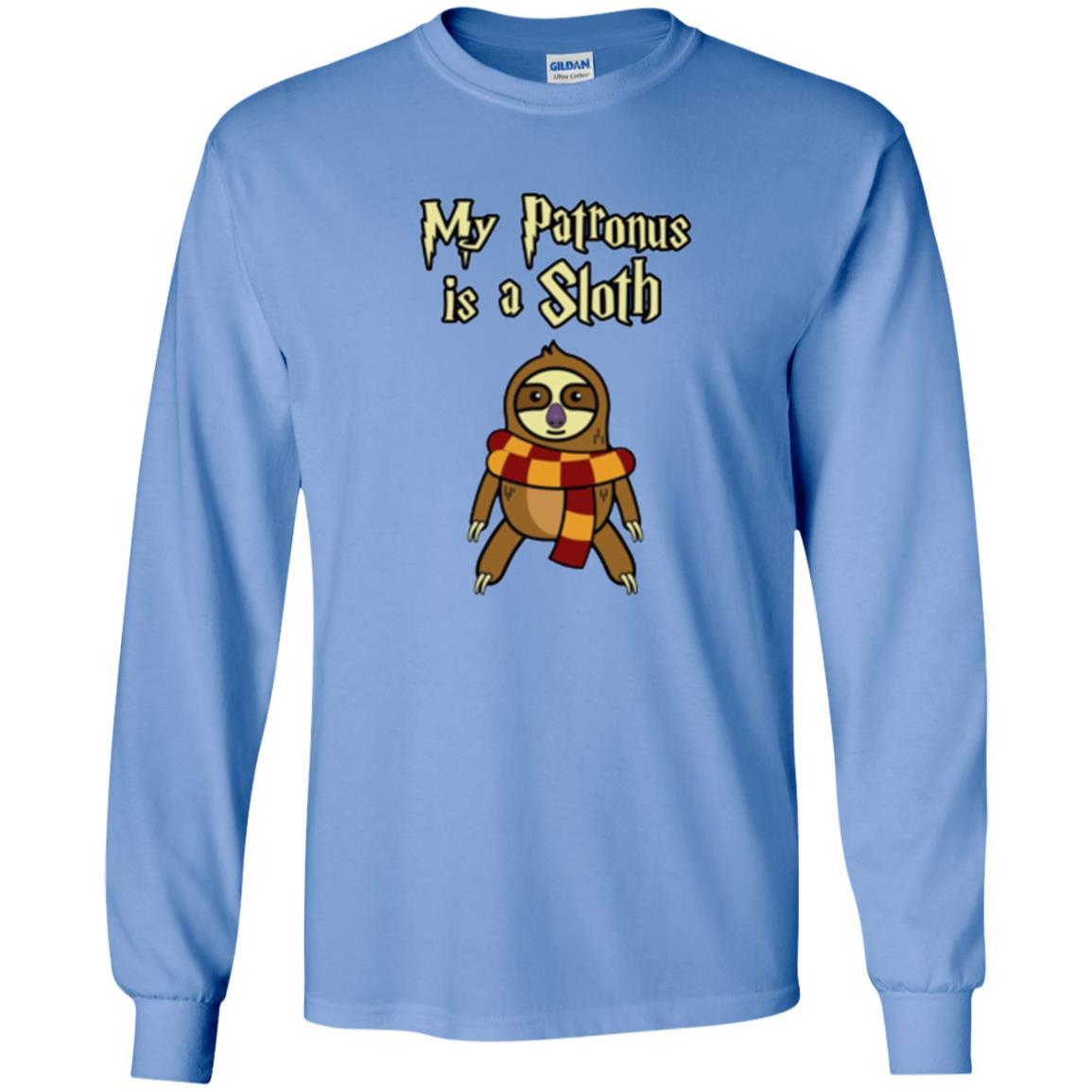Christmas T-shirt My Patronus Is A Sloth T-shirt Carolina Blue