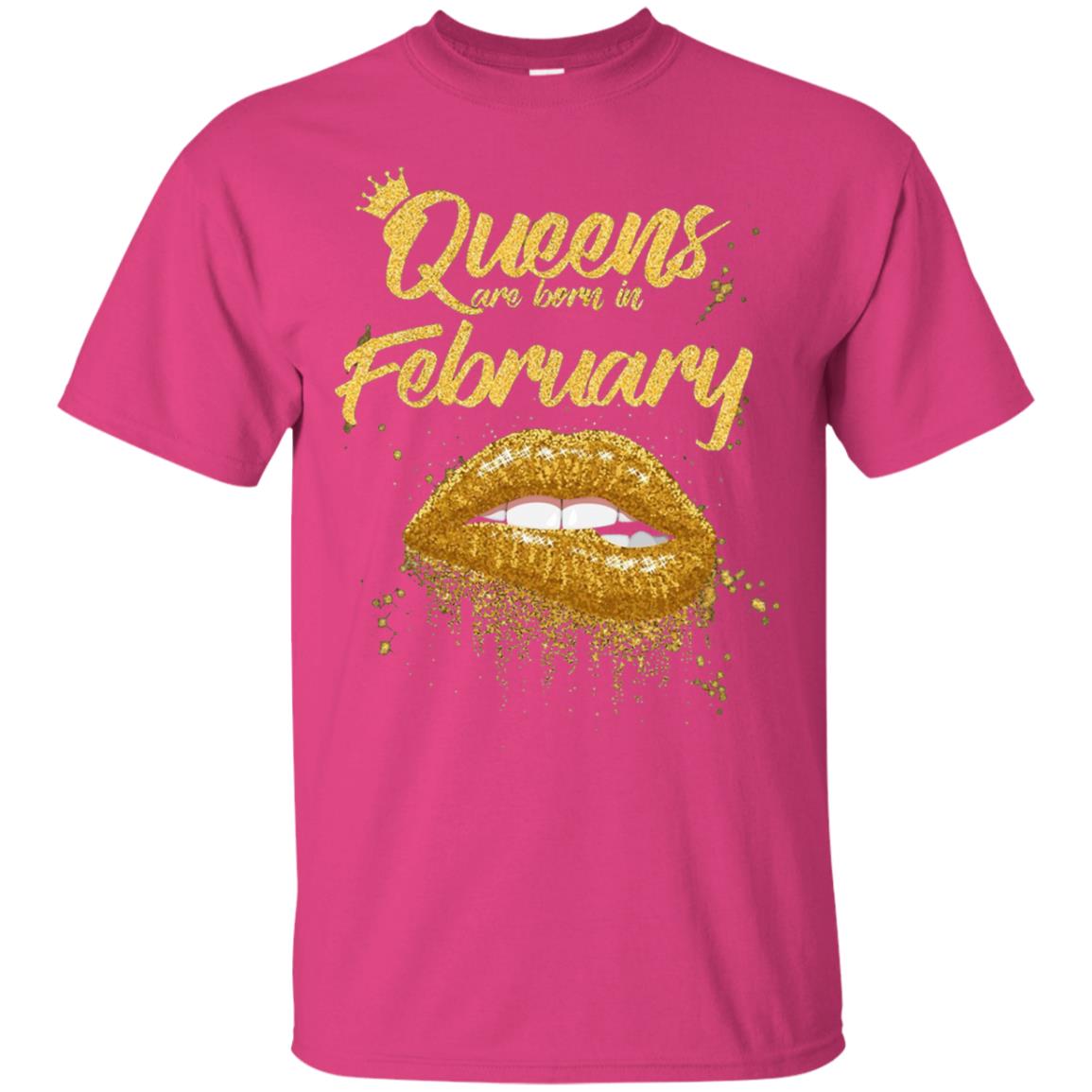Black Women T-shirt Queens Are Born In February Birthday Heliconia