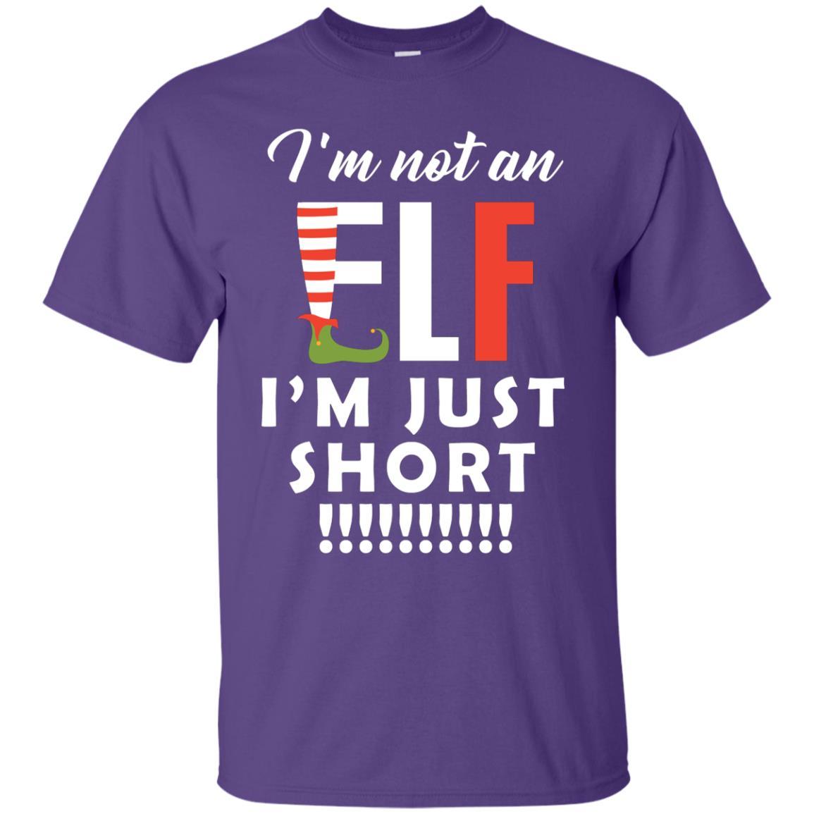 Christmas T-shirt I'm Not An Elf I'm Just Short Purple