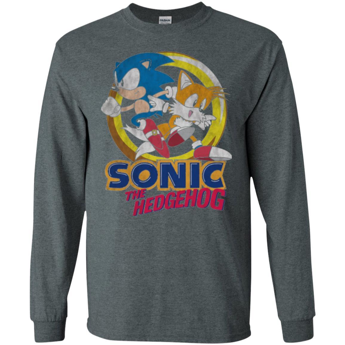 Anime T-shirt Sega Sonic The Hedgehog Dark Heather