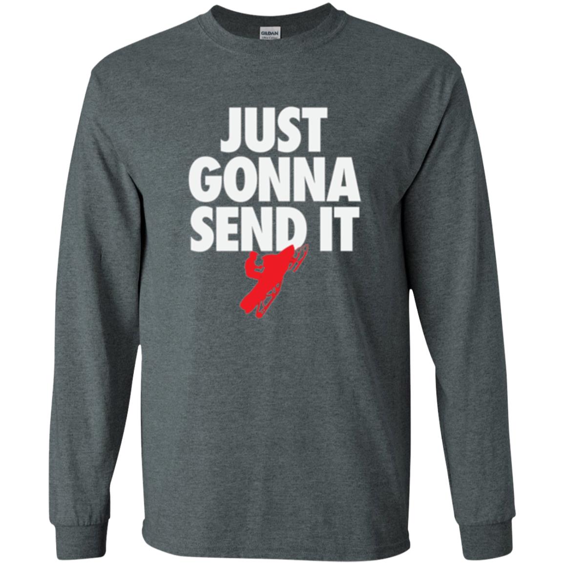 Snowmobile T-shirt Just Gonna Send It T-shirt Dark Heather