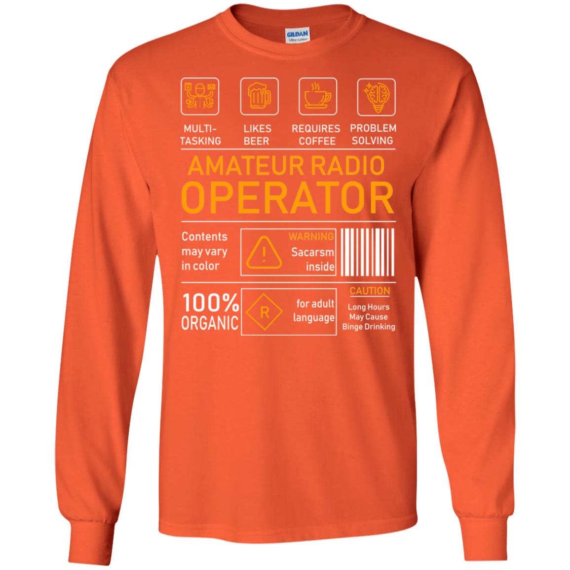Amateur Radio Operator Gift Shirt Orange