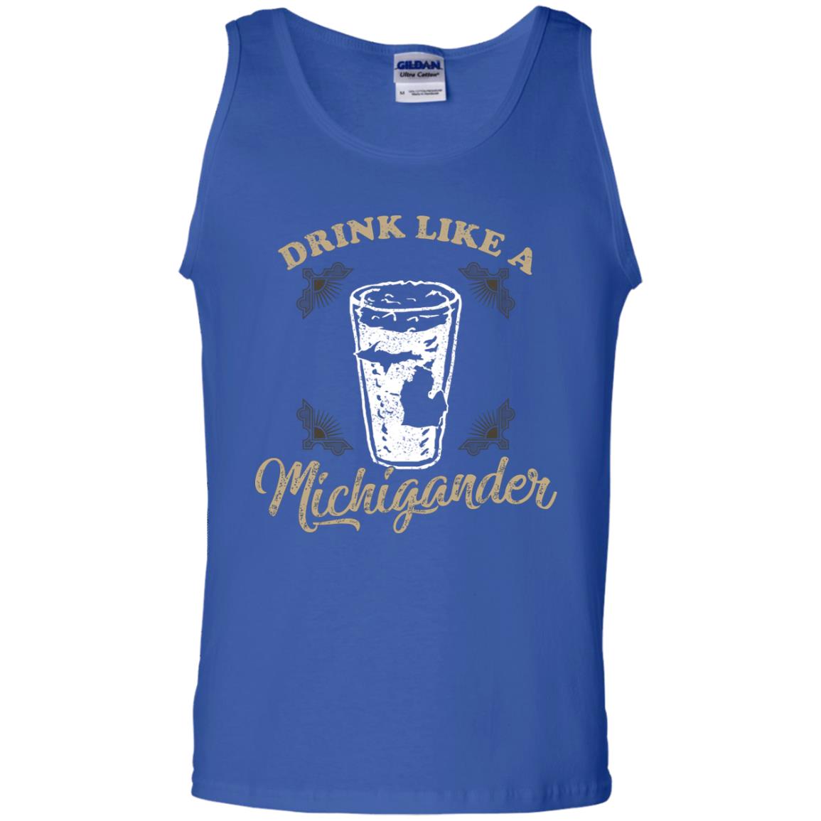 Drink Like Michigander Shirt Royal
