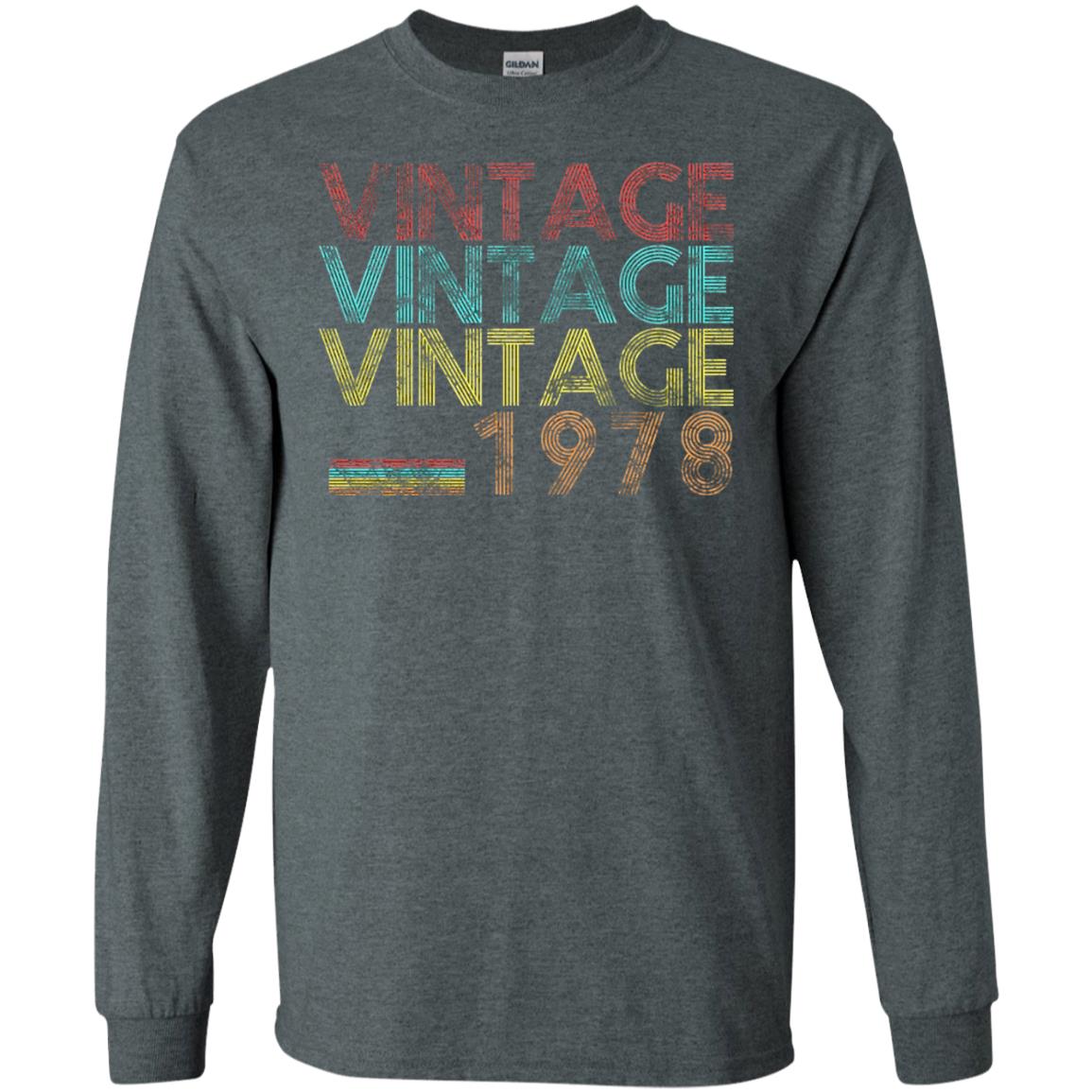 40th Birthday T-shirt Vintage 1978 40 Years Old Dark Heather
