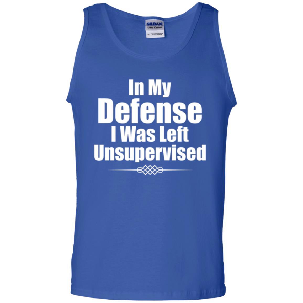 In My Defense I Was Left Unsupervised T-shirt Royal