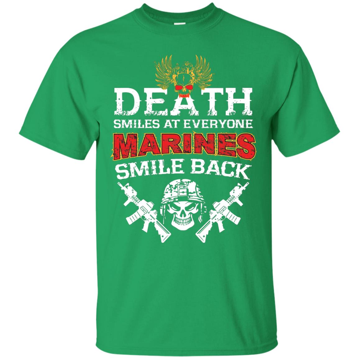 Death Smiles At Everyone Marines Smile Back Shirt Irish Green