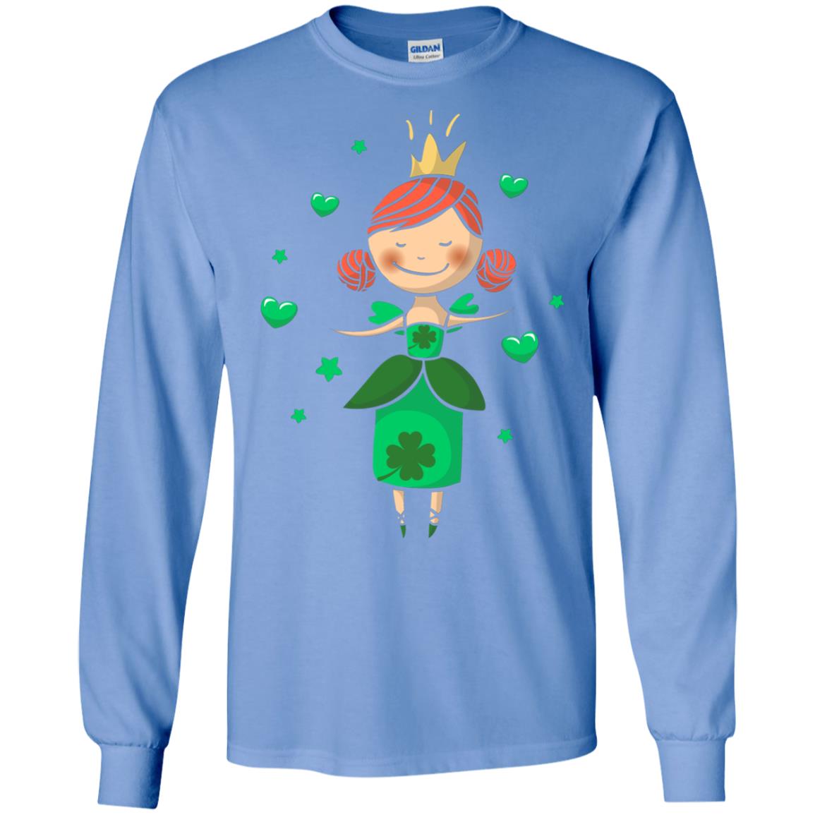 Irish Princess St. Patricks Day Gift Shirt For Girls Carolina Blue
