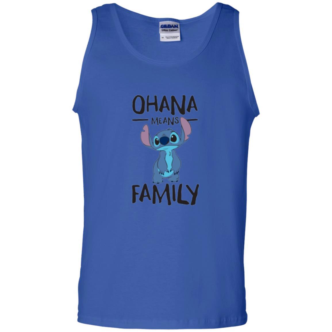 Disney Stitch T-shirt Ohana Means Family Royal