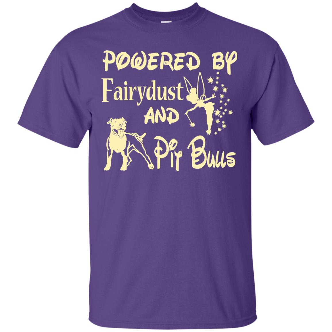 Powered Up Fairydust And Pit Bulls Dog Lover Shirt Purple