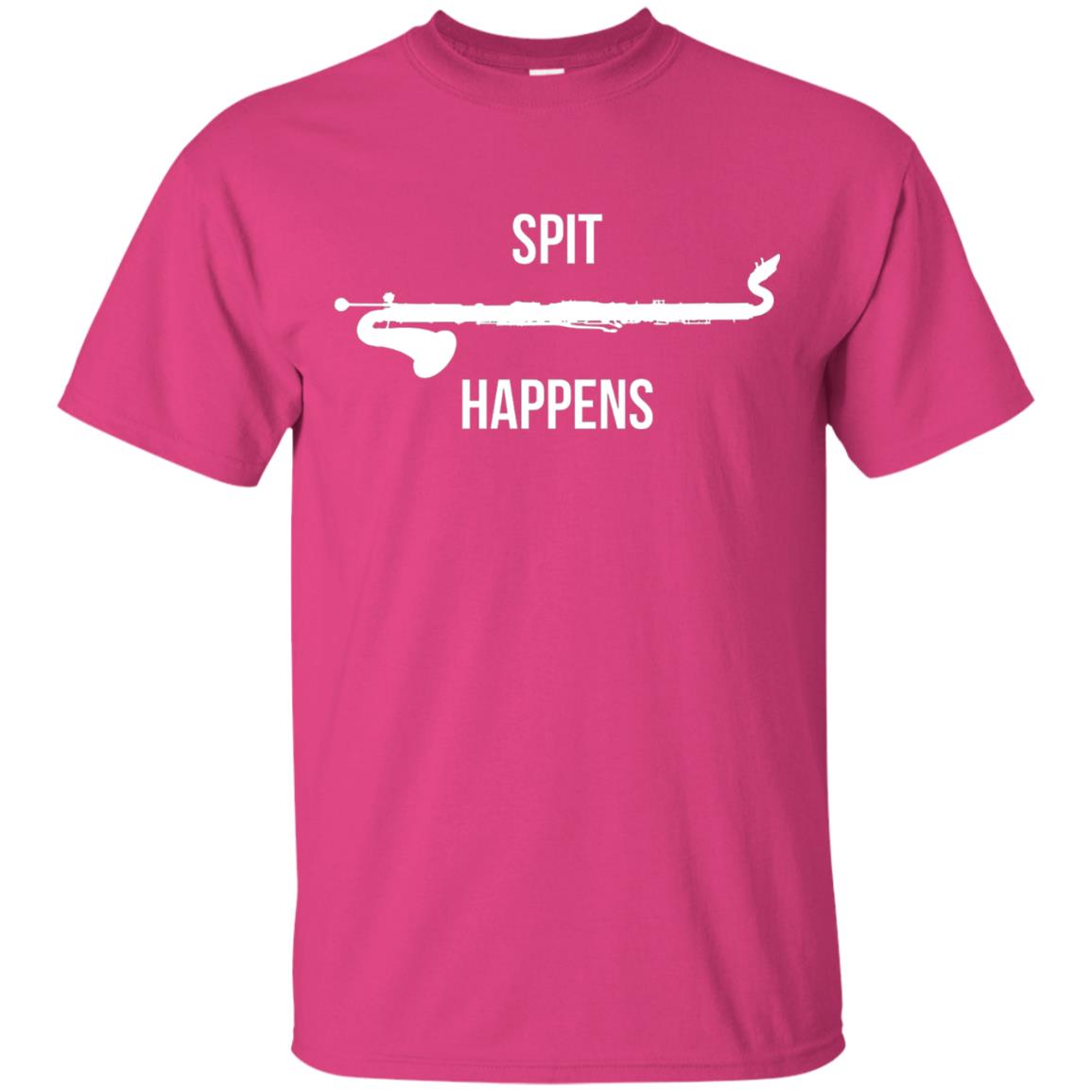 Funny Bass Clarinet T-shirt Spit Happens Heliconia
