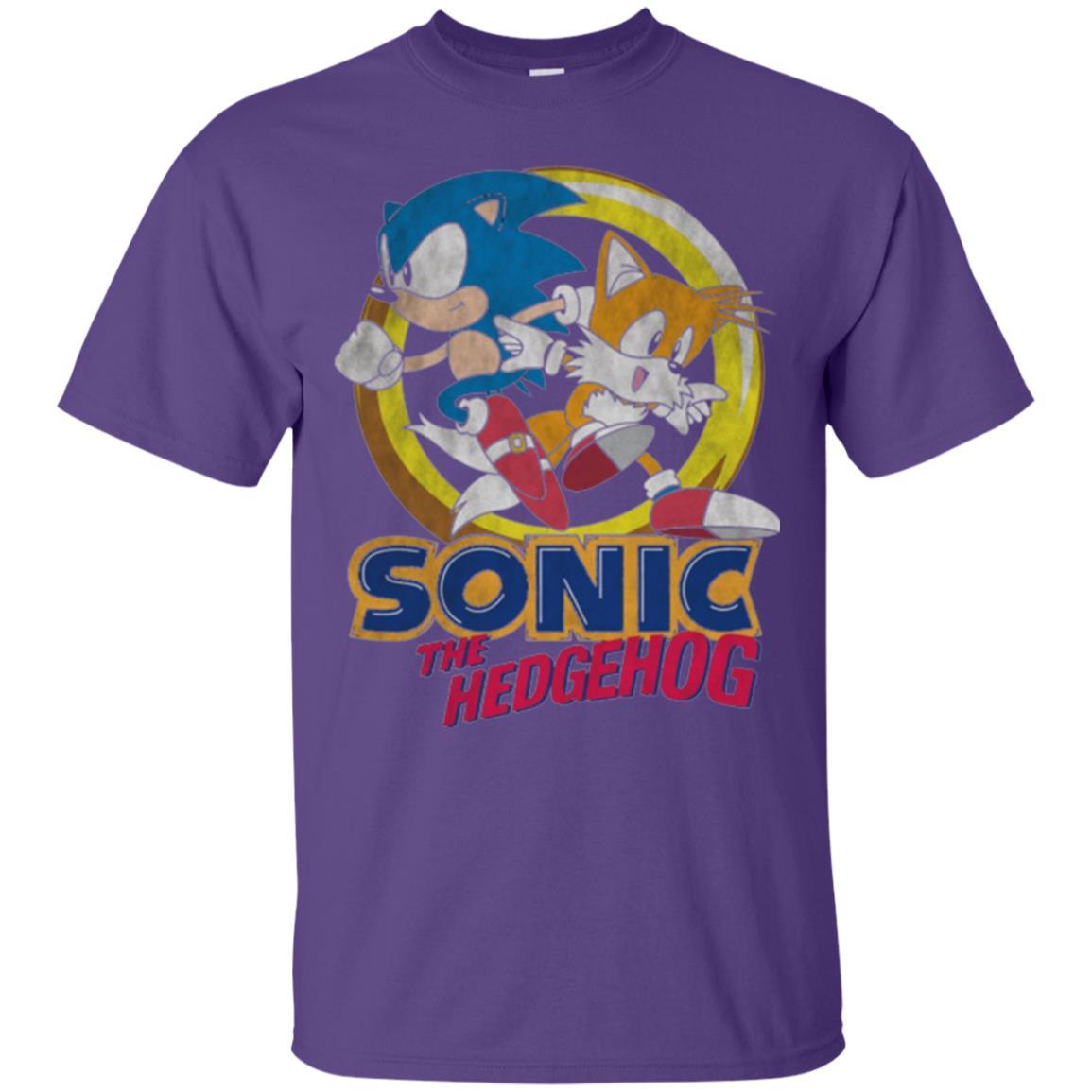 Anime T-shirt Sega Sonic The Hedgehog Purple
