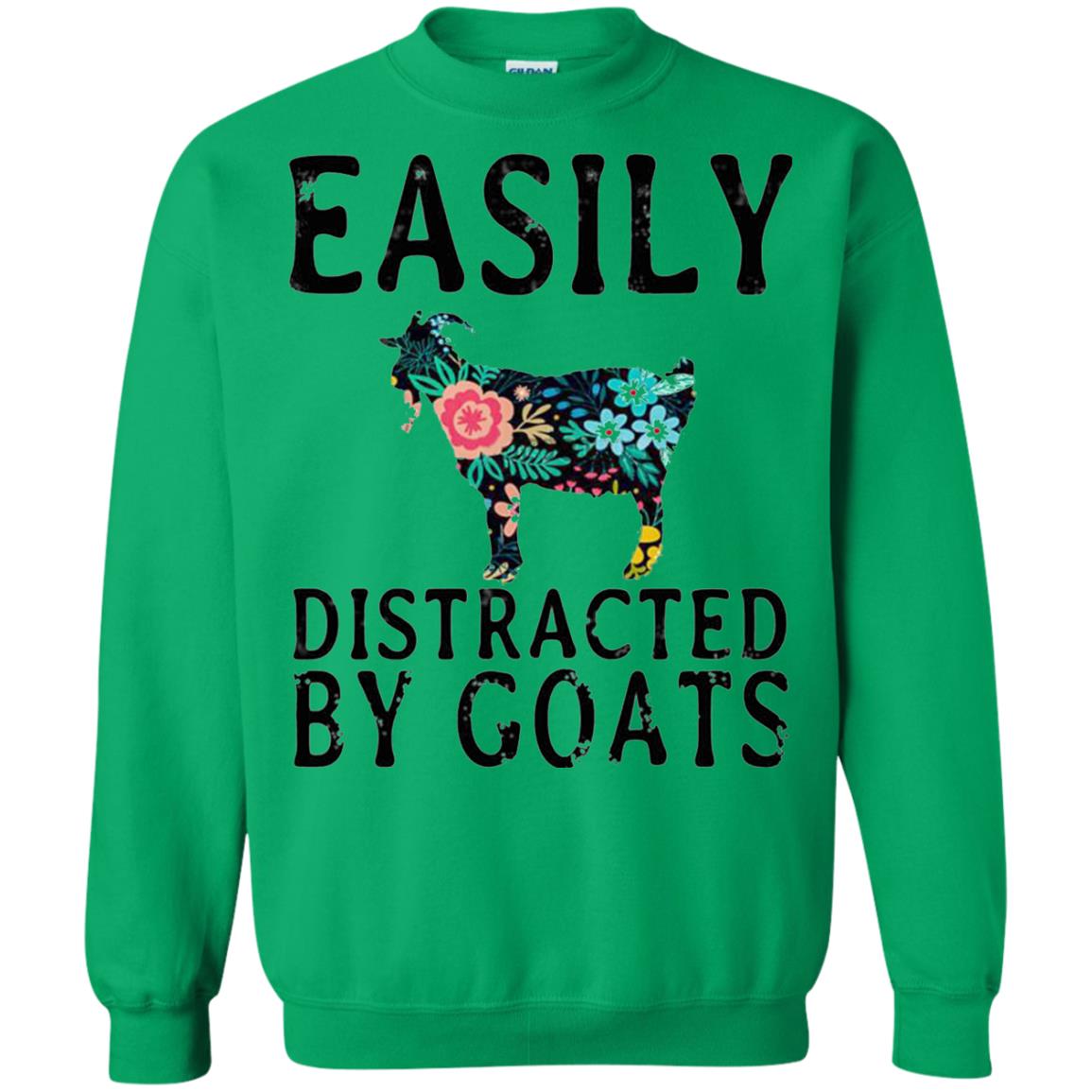 Easily Distracted By Goats Shirt Irish Green