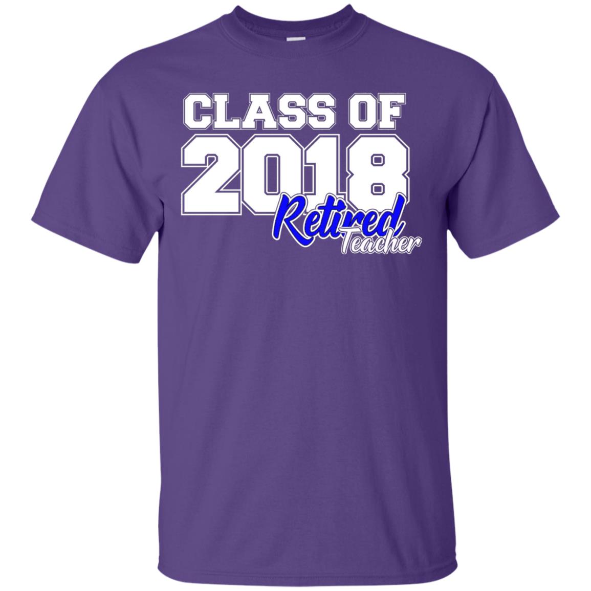 Retirement T-shirt Class Of 2018 Retired Teacher Purple