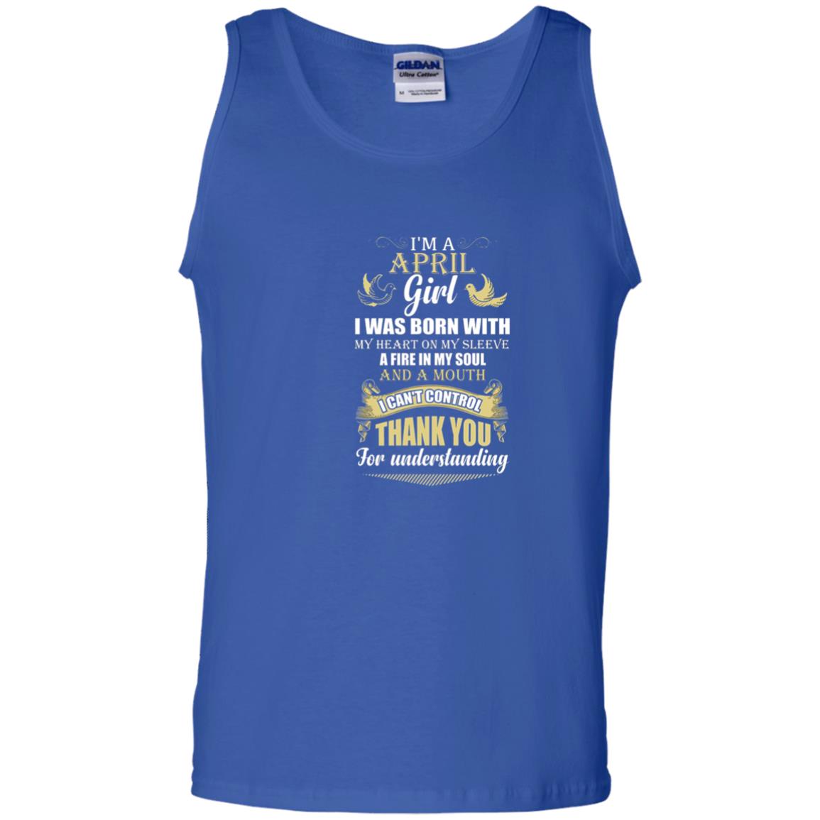 April Birthday Shirt Im A April Girl I Was Born With My Heart Royal