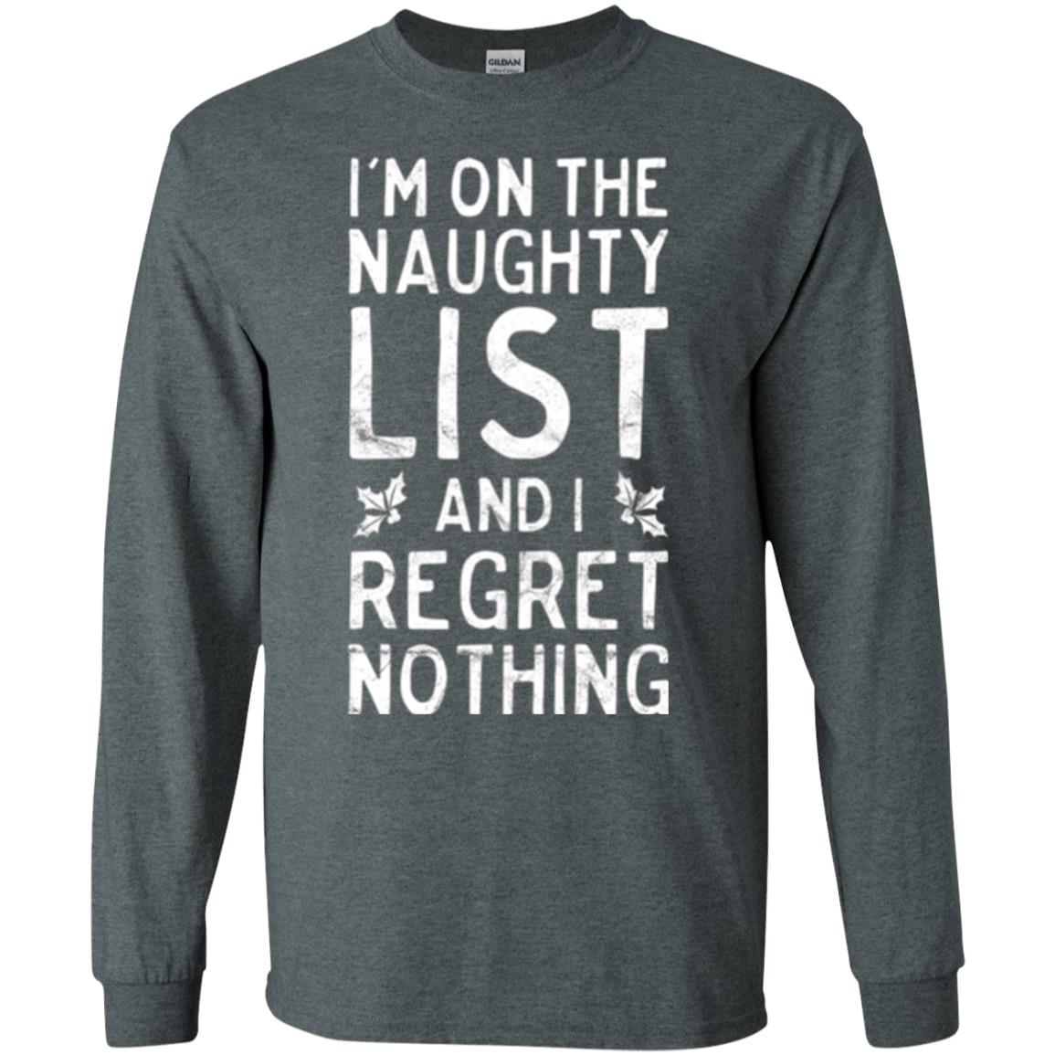 Christmas T-shirt I_m On The Naughty List Dark Heather