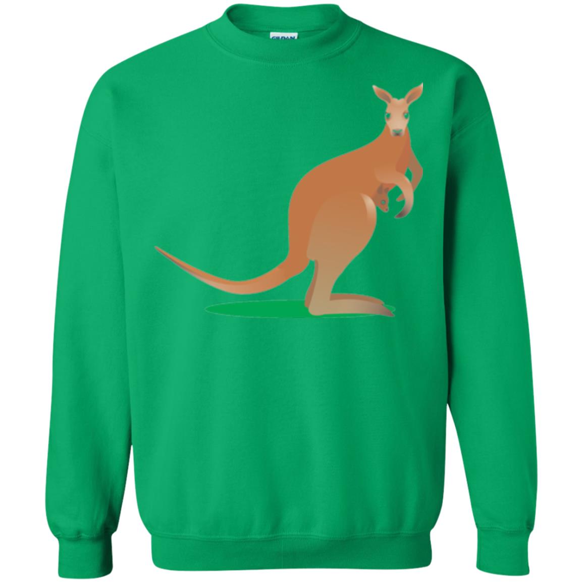 Mom Baby Kangaroo In Pouch Joey T-shirt Irish Green