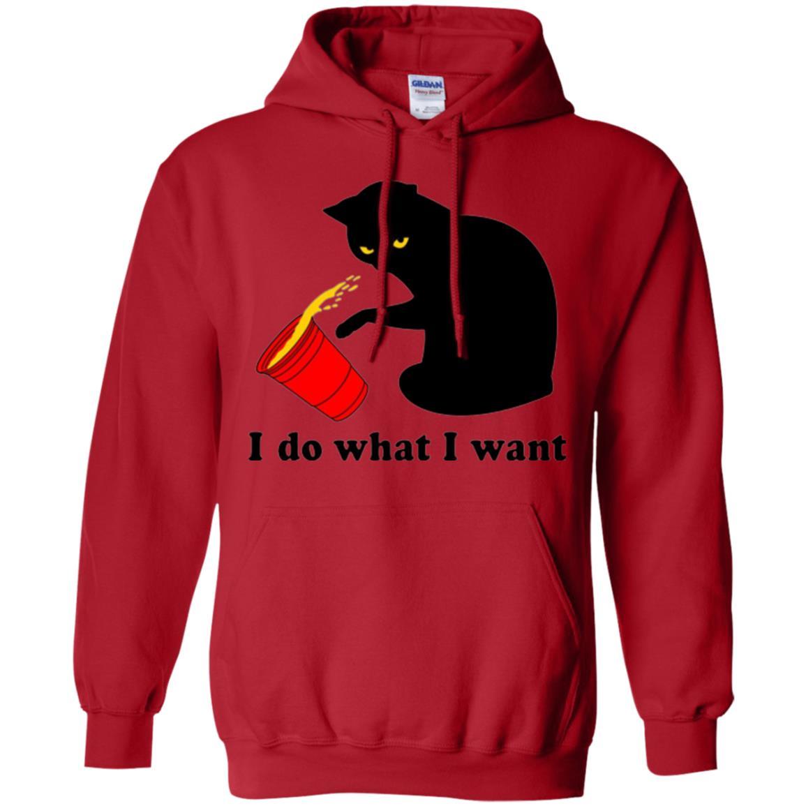 Cat Lover T-shirt I Do What I Want Red