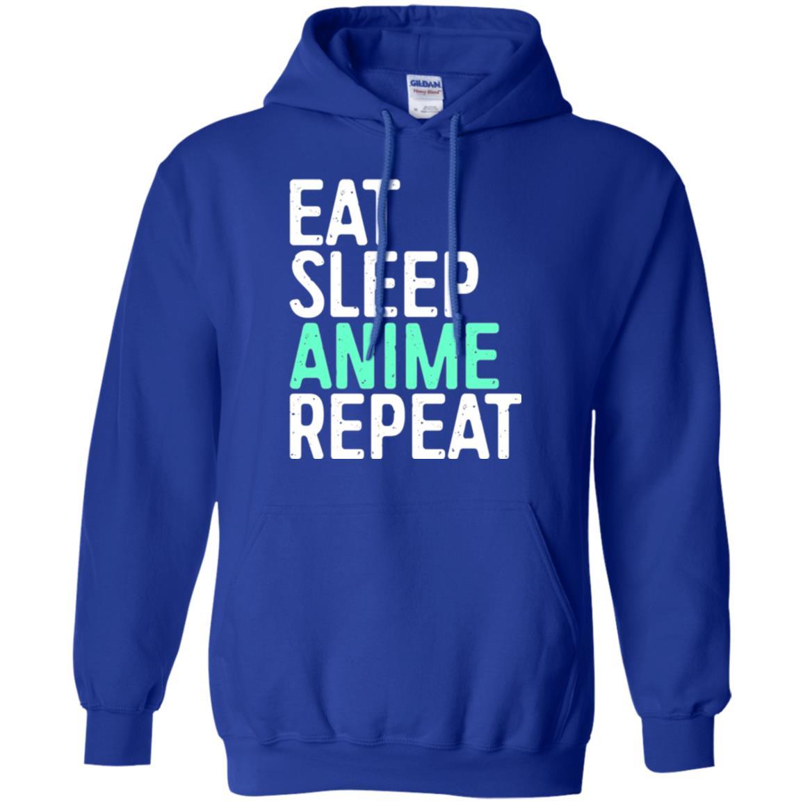 Japanese Animation Lover T-shirt Eat Sleep Anime Repeat Royal