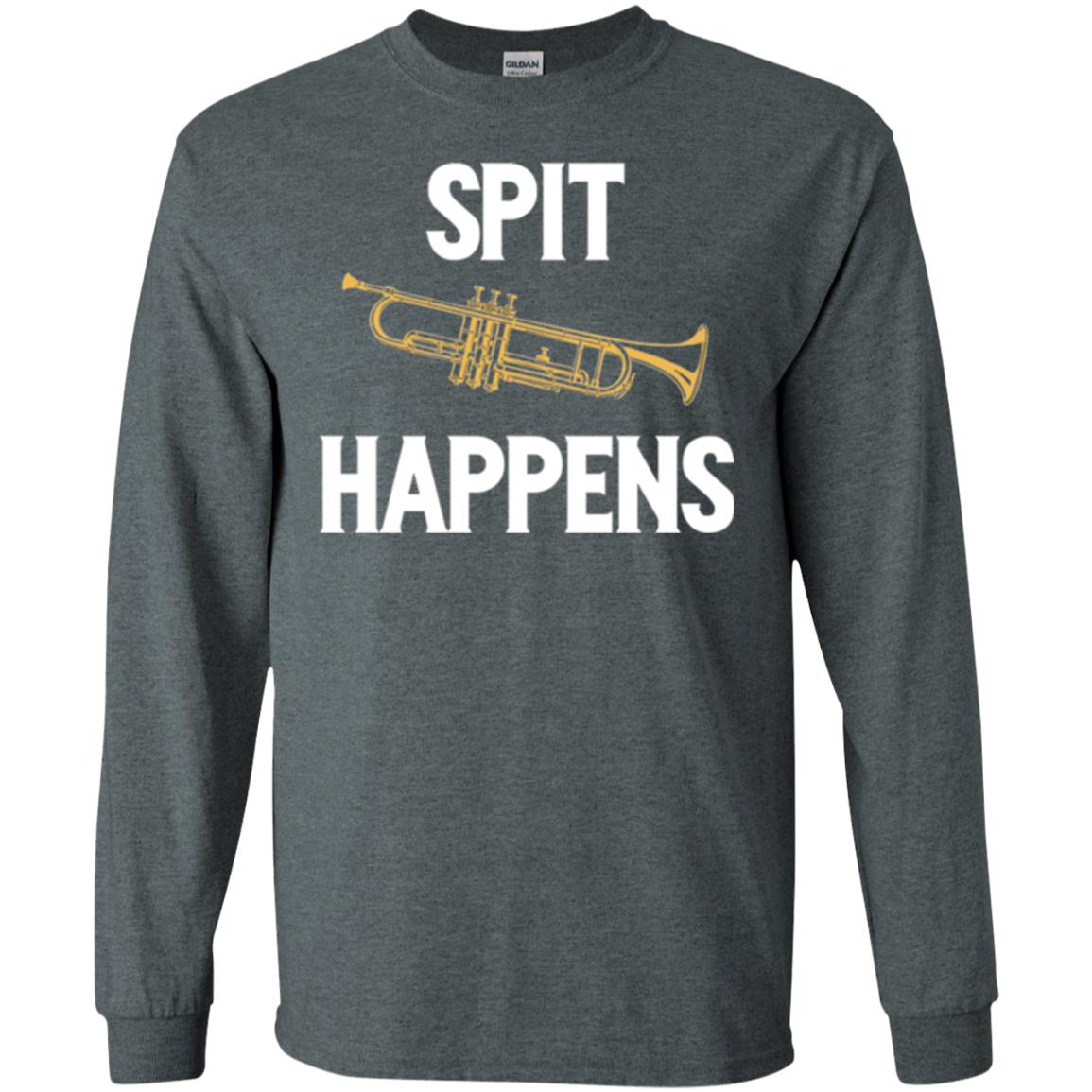 Trumpet Players T-shirt Spit Happens Dark Heather