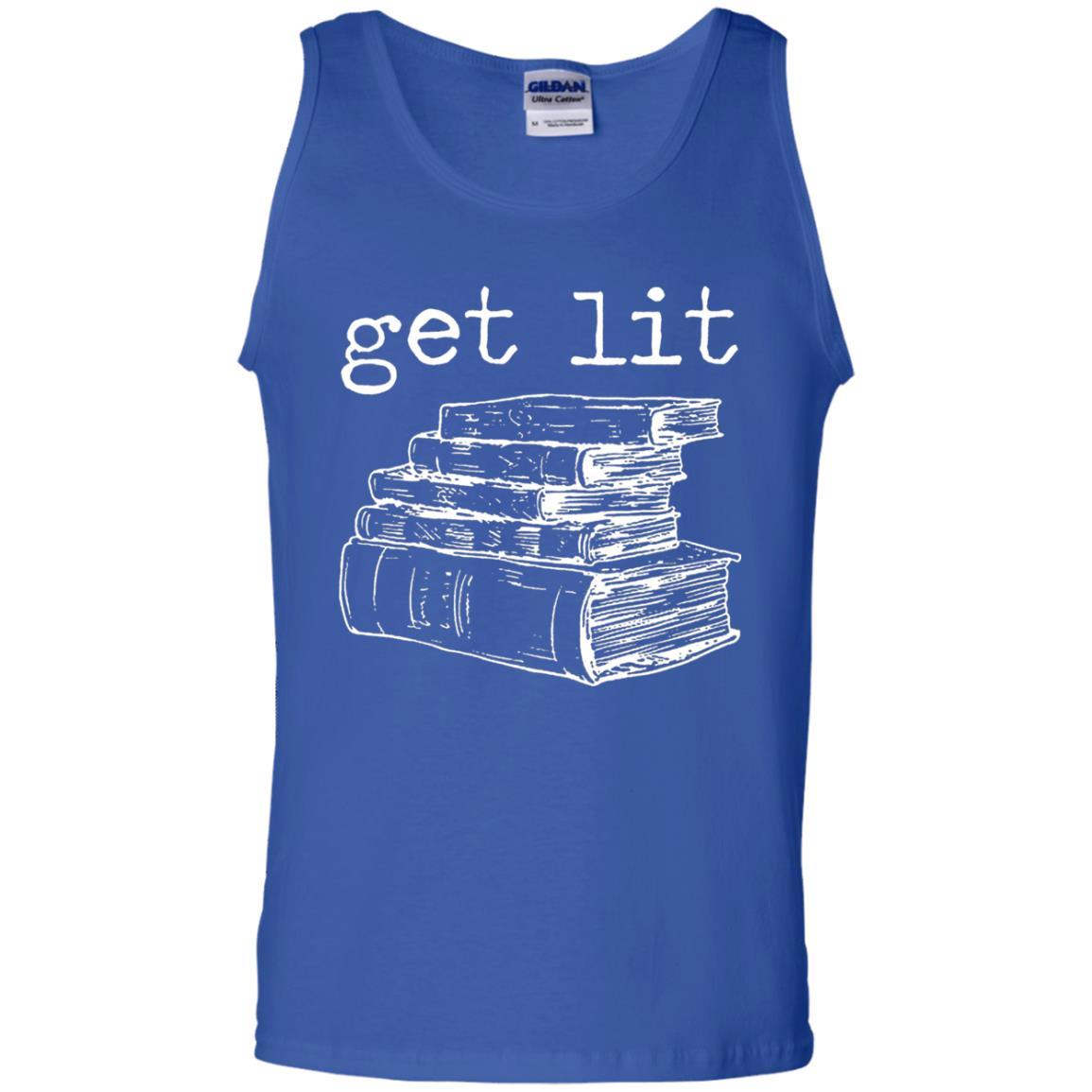 Merry Christmas T-shirt Get Lit Design With Books Royal