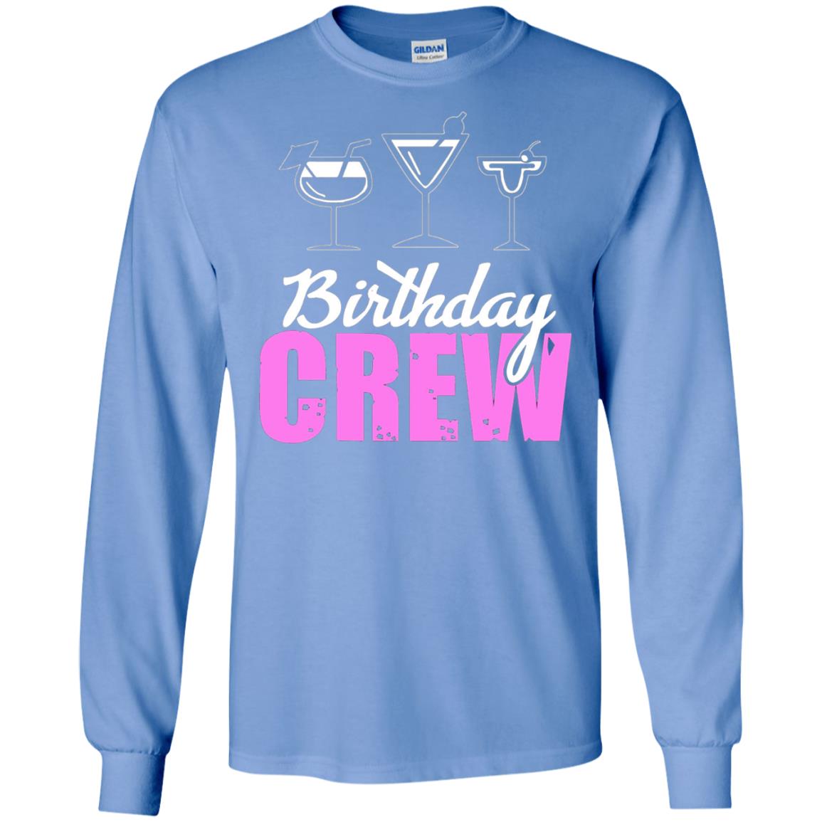 Birthday Crew Funny Girls Birthday Squad T-shirt Carolina Blue
