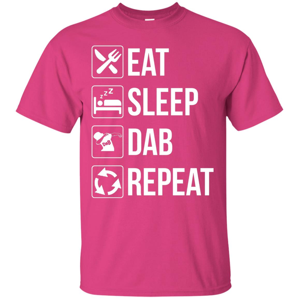 Funny Eat Sleep Dab Repeat T-shirt Heliconia
