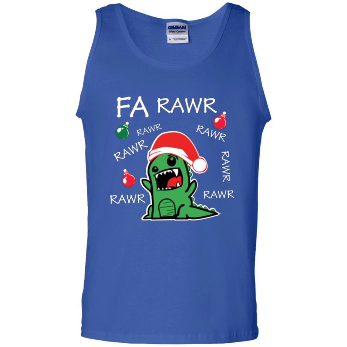 Christmas T-shirt Dinosaur Fa Rawr Royal