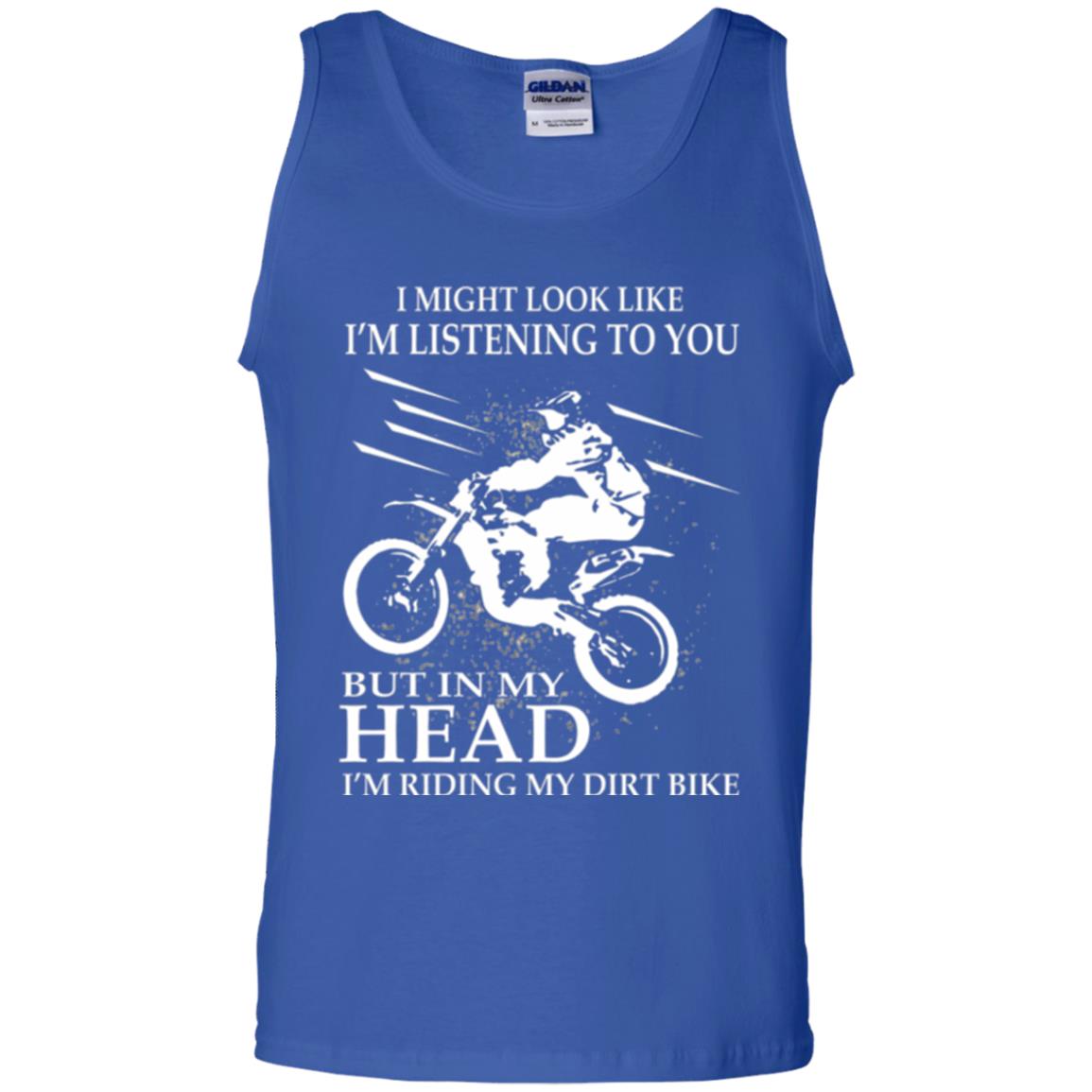 Funny Motocross T-shirt I_m Riding My Dirt Bike Royal