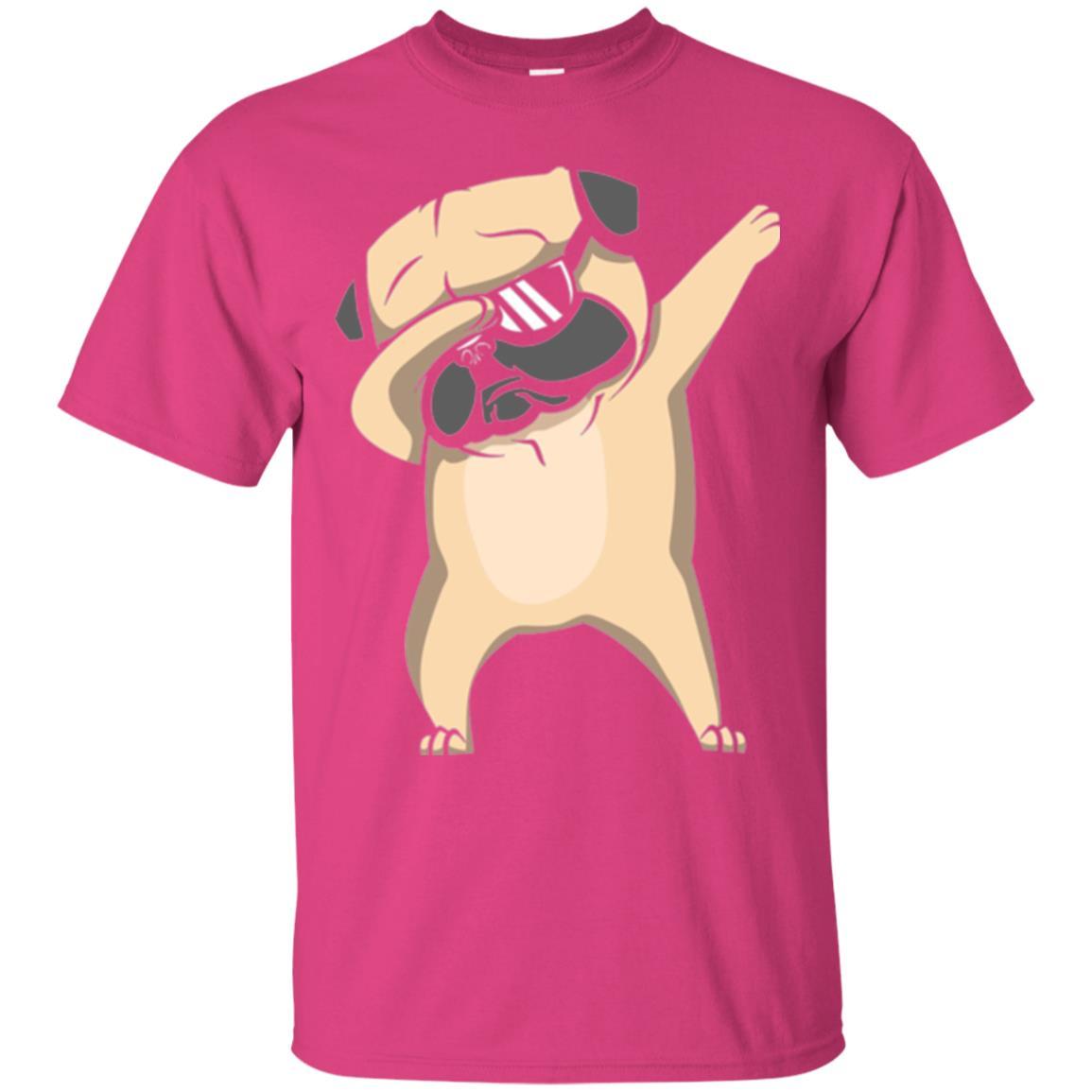 Dog Lover T-shirt Dabbing Pug T-shirt Heliconia