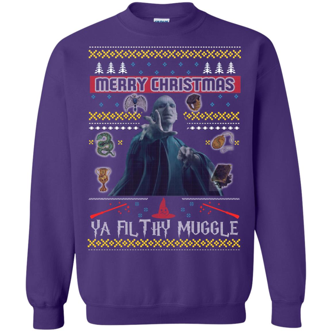 Merry Christmas Ya Filthy Muggle Harry Potter Fan T-shirt Purple