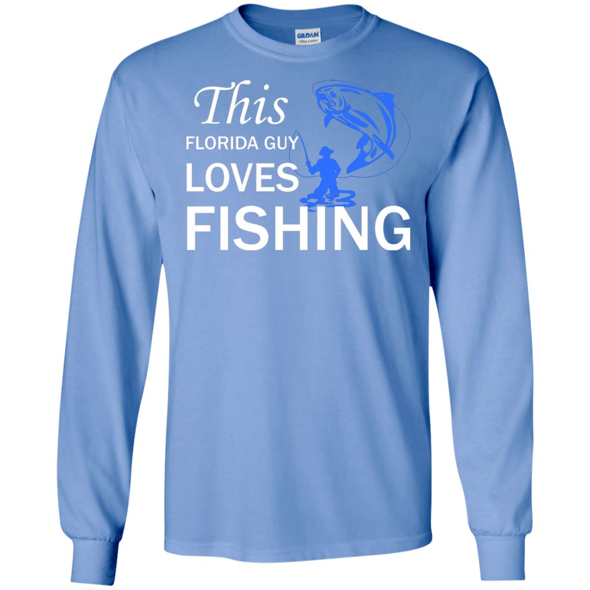 This Florida Guy Love Fishing Fisherman T-shirt Carolina Blue