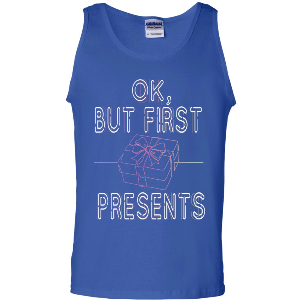 Ok But Frist Presents Gift X-mas Shirt Royal