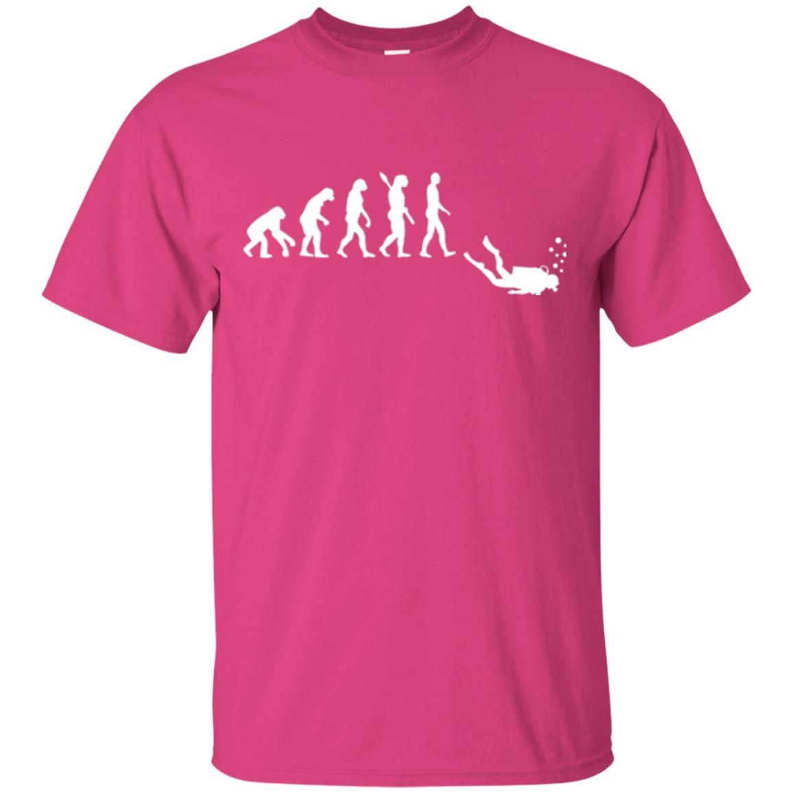 Diver T-shirt Evolution Of Man T-shirt Heliconia