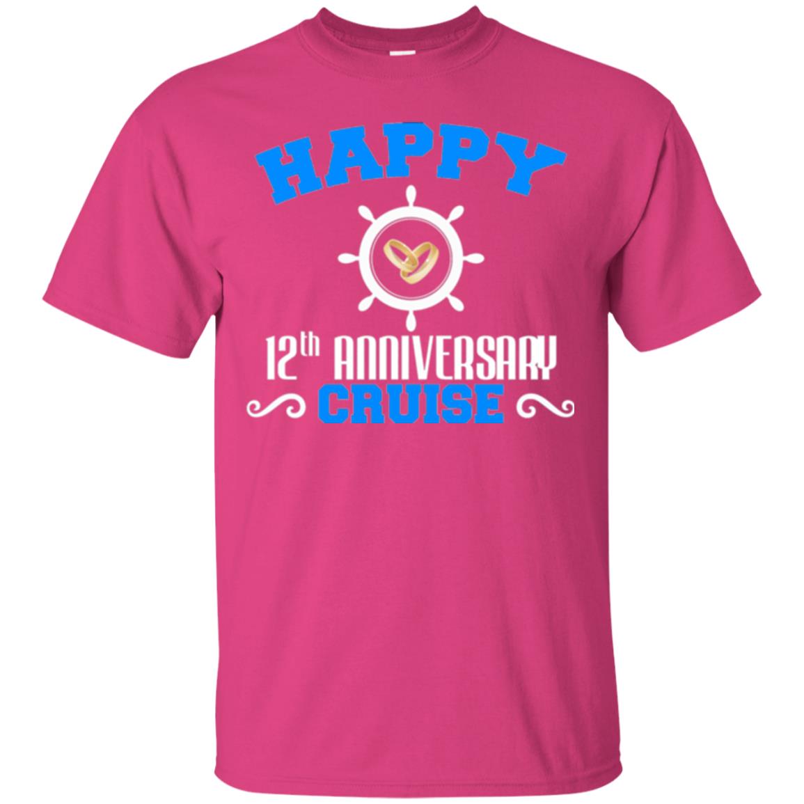 12th Anniversary T-shirt For Cruise Lover Gift For Couple Heliconia