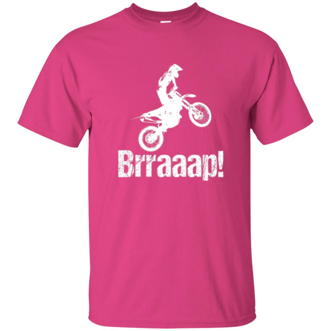 Motocross T-shirt Dirt Bike Rider Brraaap Heliconia