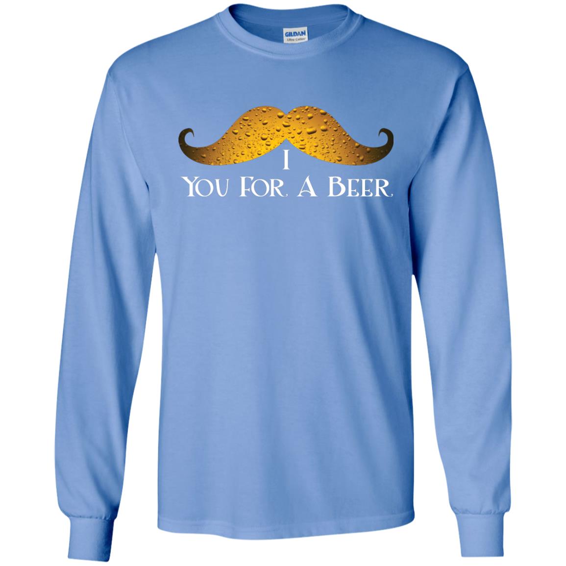 I Mustache You For A Beer Saint Patrick_s Day Carolina Blue