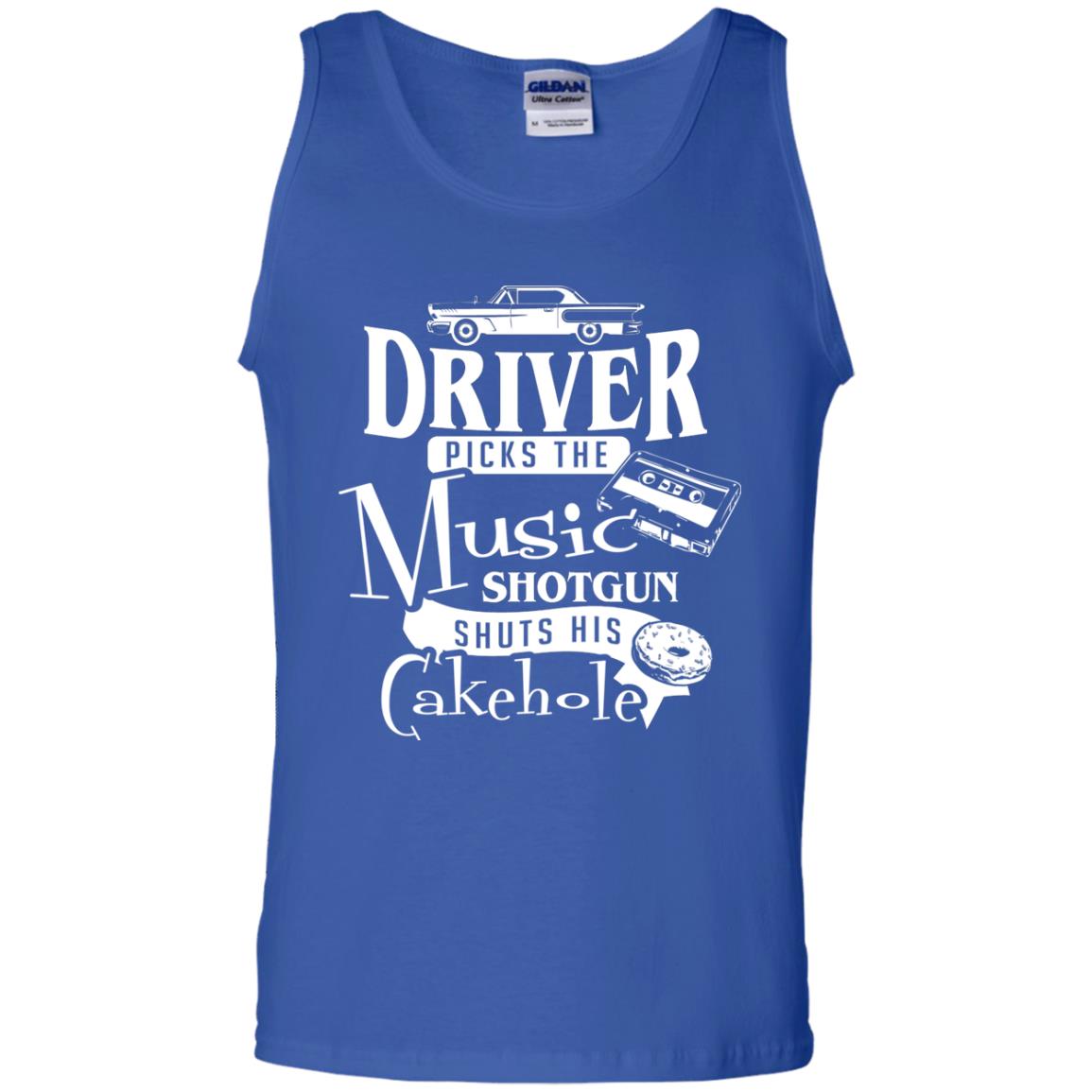 Driver Picks The Music Shotgun Shuts His Cakehole T-shirt Royal