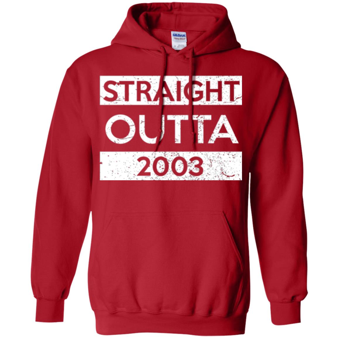 Brithday T-shirt Straight Outta 2003 Red