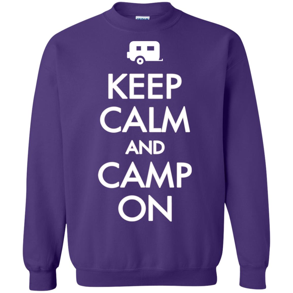 Keep Calm And Camp On Camping Lover Shirt For Camper Purple