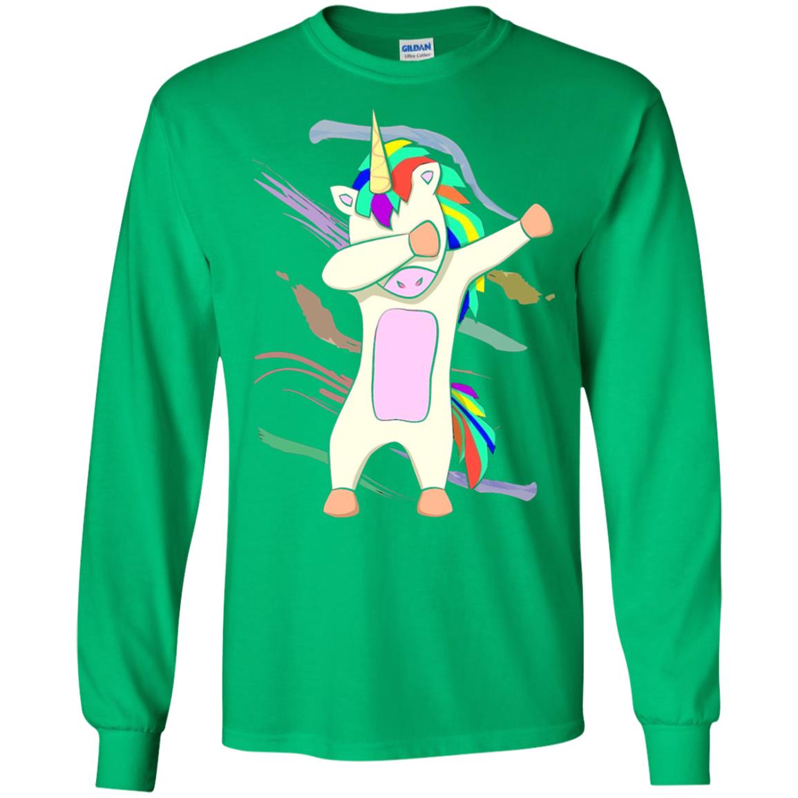 Magical Dabbing Unicorn Funny T-shirt Irish Green