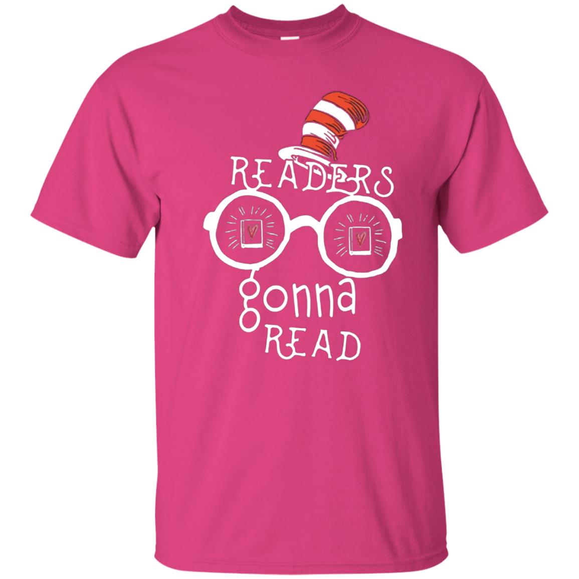 Readers Gonna Read Bookworm T-shirt Heliconia