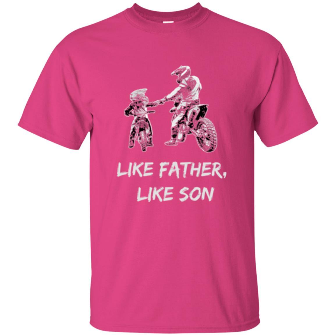 Motocross T-shirt Like Father Like Son T-shirt Heliconia