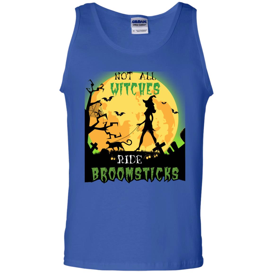 Not All Witches Ride Broomsticks Witches Walk With Cat Funny Halloween Shirt Royal