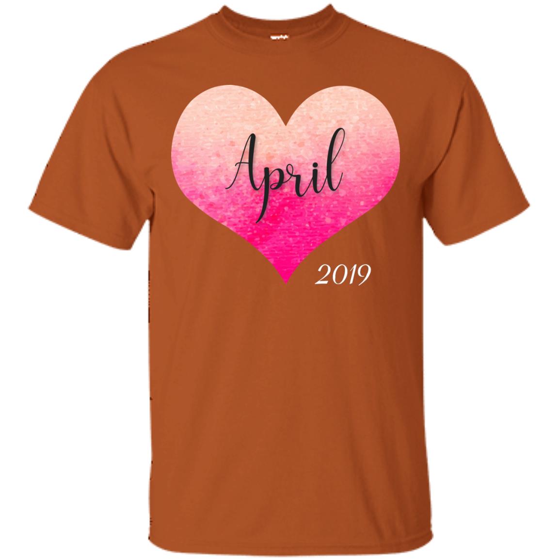Pregnancy Reveal Announcement Party April 2019 Shirt Texas Orange