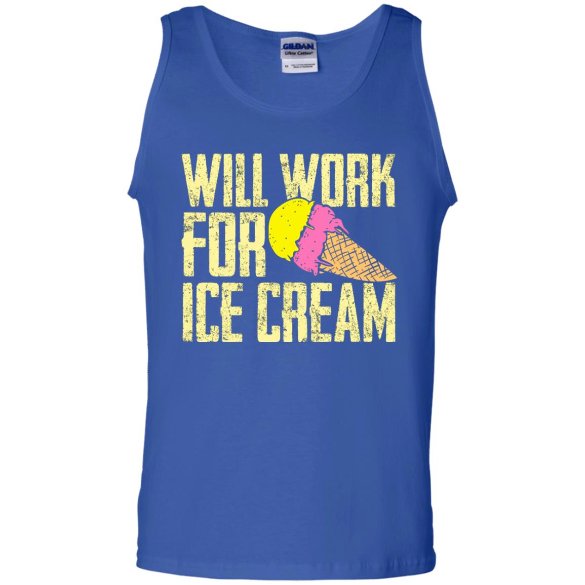 Will Work For Ice Cream T-shirt Royal